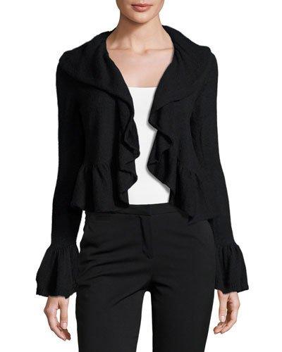 Ruffle-trim Long-sleeve