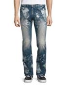 Barracuda Antique-washed Denim Jeans, Blue