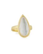 18k Rock Candy Medium Teardrop Ring In Mother-of-pearl