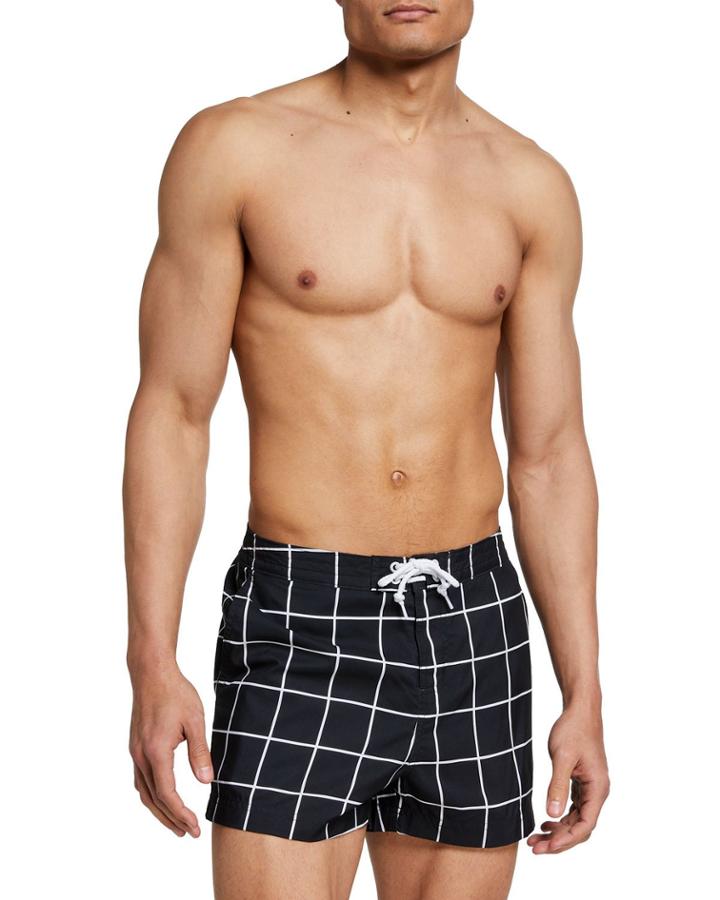 Men's Windowpane Print