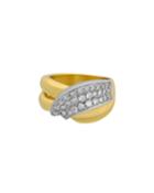 18k Two-tone Diamond-cover Ring,