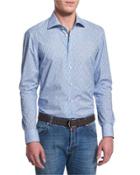 Mini Floral-print Long-sleeve Sport Shirt,