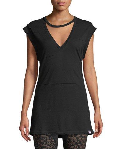 Pacific Pintuck Cap-sleeve Performance Tank