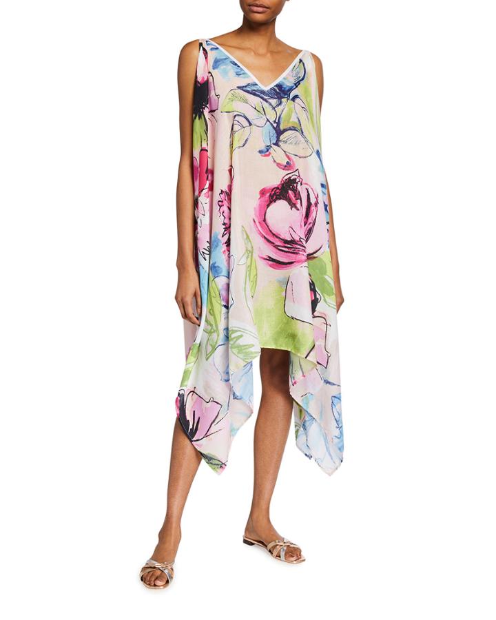 Watercolor Floral Duster Dress