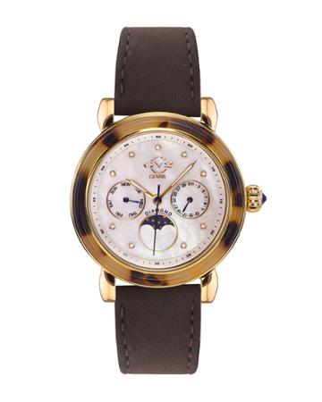 36mm Moon Valley Watch W/ Italian Suede Strap, Burgundy