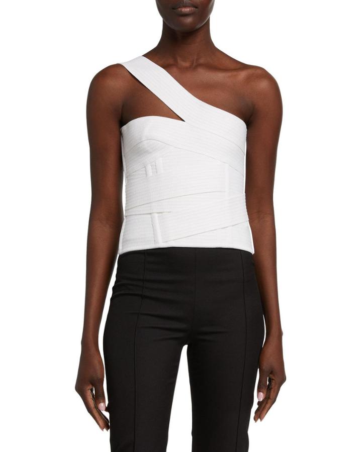 Asymmetric Band One-shoulder Top