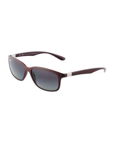 Rectangular Full-rim Sunglasses, Violet