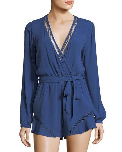 Oceanview Long-sleeve V-neck Romper