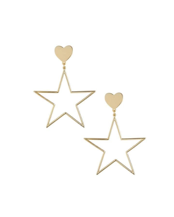 Heart & Star Dangle Earrings