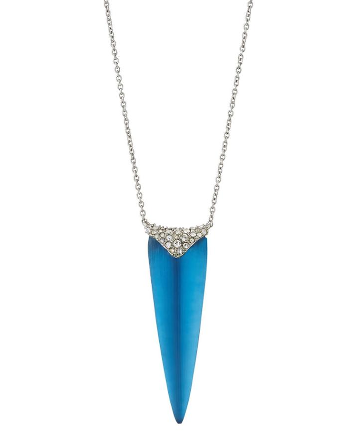 Crystal Encrusted Spear Pendant Necklace