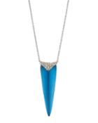 Crystal Encrusted Spear Pendant Necklace