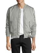 Mens' Suxy Nylon Zip-front Bomber Jacket