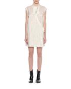 Sleeveless Striped Silk A-line Dress