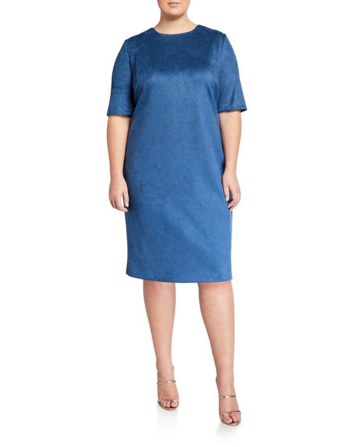 Plus Size Scuba Suede
