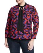 Long-sleeve Graphic Tee, Geo Purple,