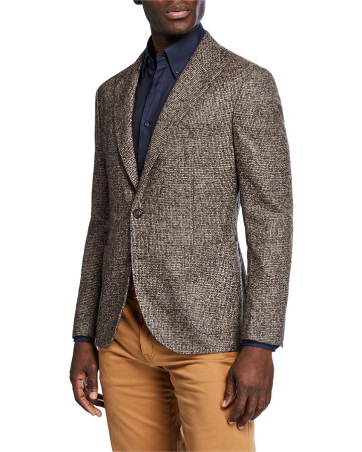 Men's Deconstructed Tweed Blazer