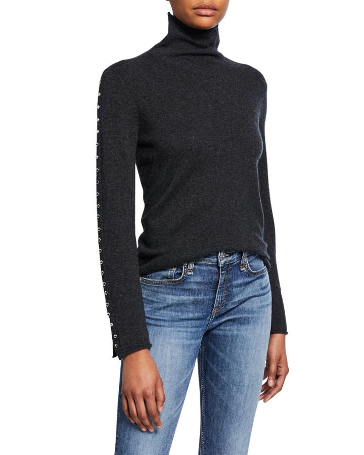 Crome Studded Turtleneck