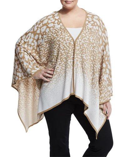 Printed Knit Jacket Cap, Brown/white,