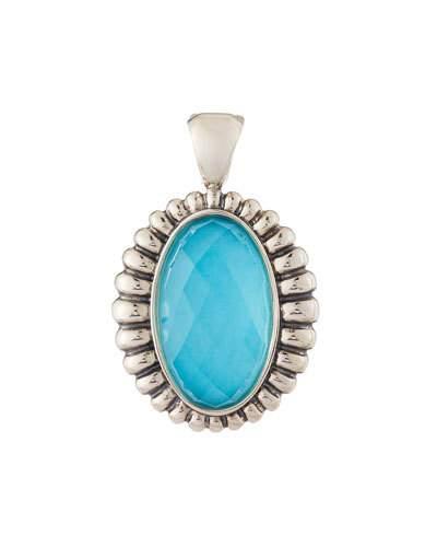 Venus Fluted Oval Turquoise Pendant Enhancer