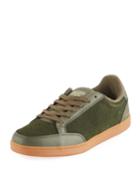 Men's Braylon Perforated Suede Sneakers, Green