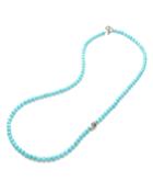 Men's Stabilized Turquoise Beaded Necklace,