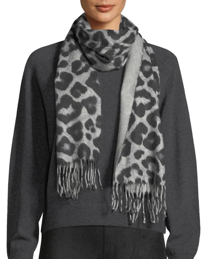 Cashmere Leopard-print