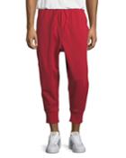 3-stripe French Terry Track Pants, Red