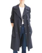 Double-breasted Military Trench Travel Wool Coat