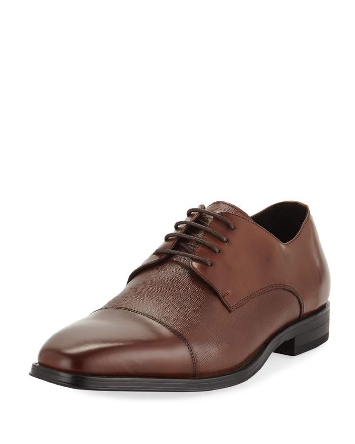 Men's Cap-toe Leather Oxfords