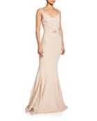 Crisscross Cutout Pleated