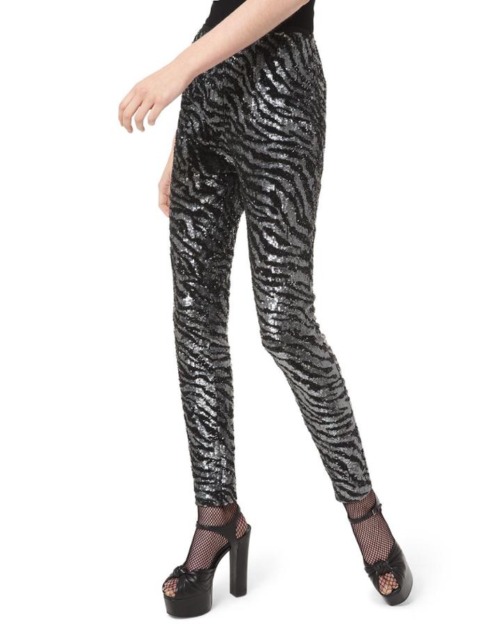 Tiger-embroidered Cigarette Pants