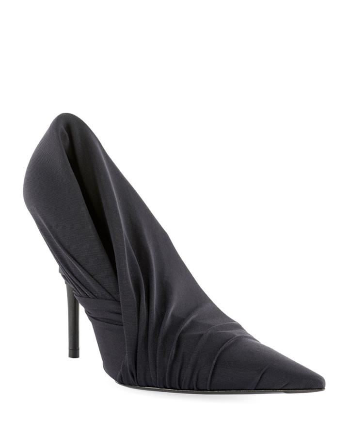 Drape Knit Jersey Pumps