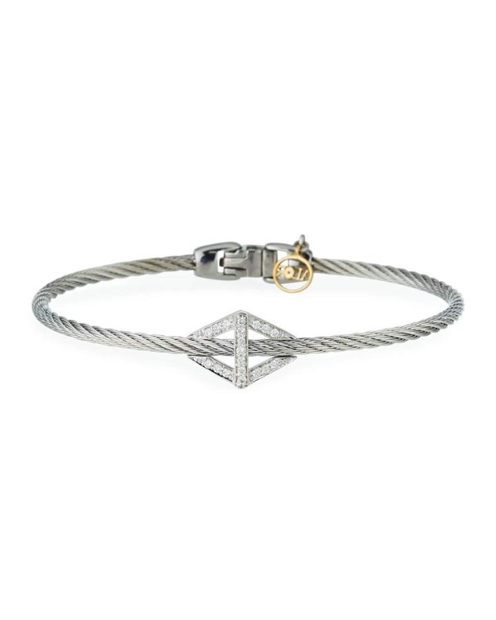 Diamond Kite-station Bangle, Gray