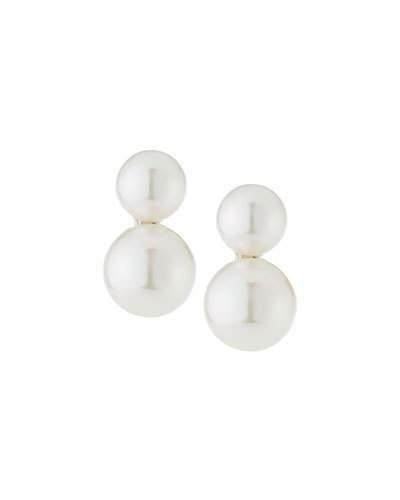 Double Glass Pearl Clip-on Earrings
