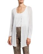 Plus Size Carefree Button-front Cardigan