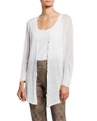 Plus Size Carefree Button-front Cardigan