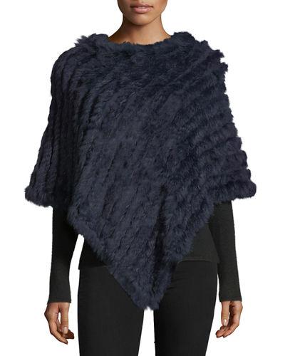 Rabbit Fur Poncho Top