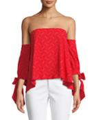Colbert Zip-front Cold Shoulder Blouse