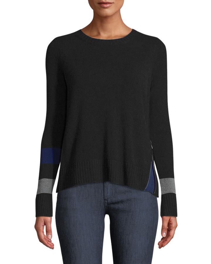 Plus Size Sneak Peek Cashmere Sweater W/ Peekaboo