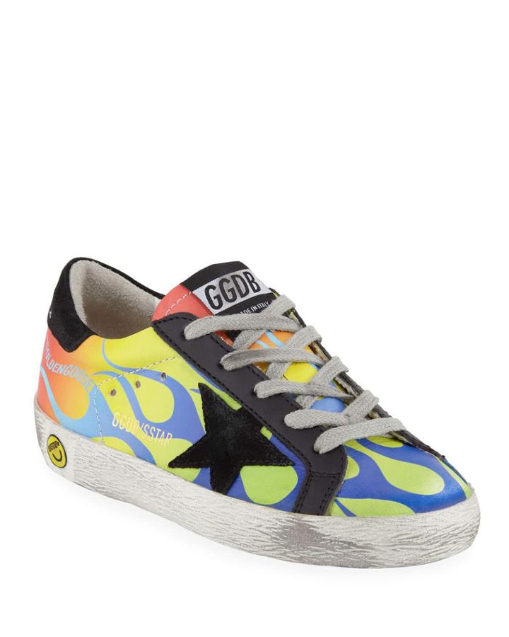 Superstar Leather Flames Low-top Sneakers, Baby/toddler