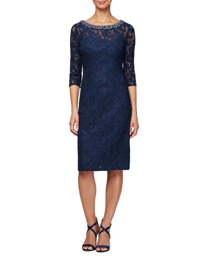 Embellished Lace Sheath