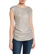 Foil Ruched Top