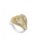 Lagos Two-tone Large Torsade Ring, Size 7, Women's,