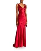 V-neck Sleeveless Drop Waist