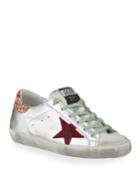 Superstar Mixed Leather Low-top Glitter