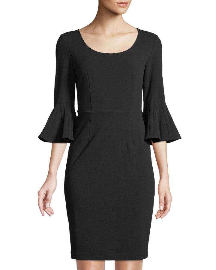 Scoop-neck Bell-sleeve