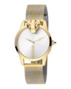 3d Animal Watch W/ Mesh Strap, Gold/steel