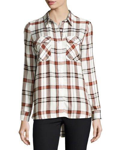 May Plaid Button-front