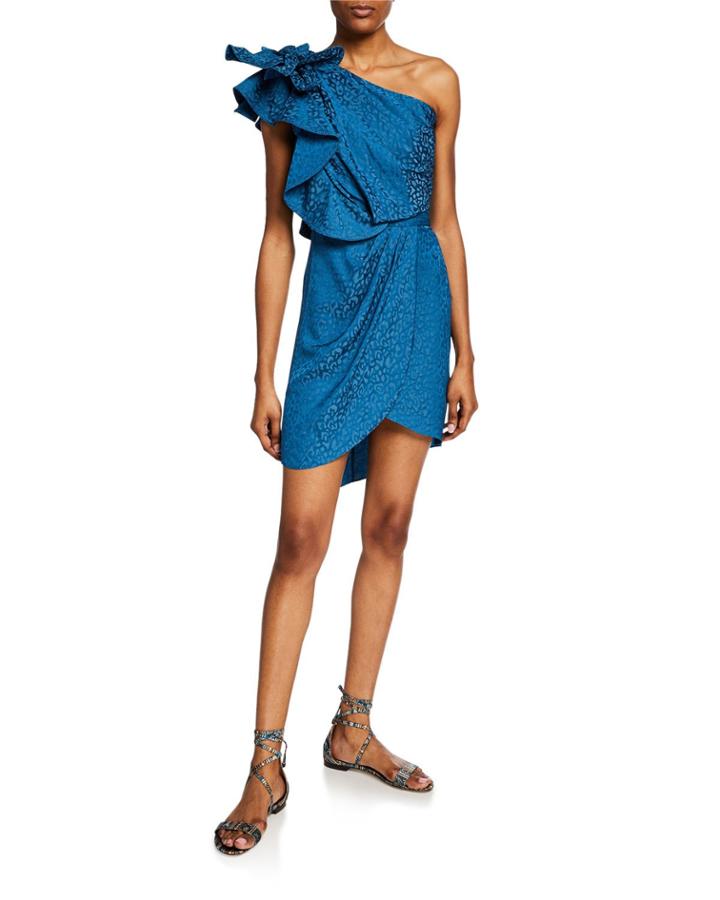 Opponent Interpretation Jacquard One-shoulder Dress