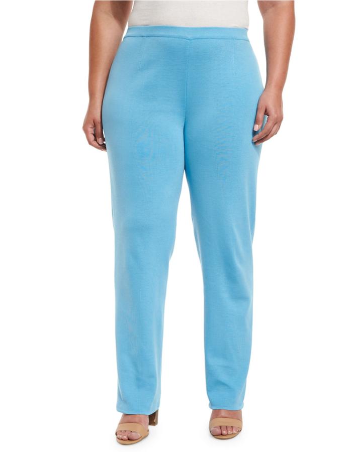 Basic Straight-leg Knit Pants,